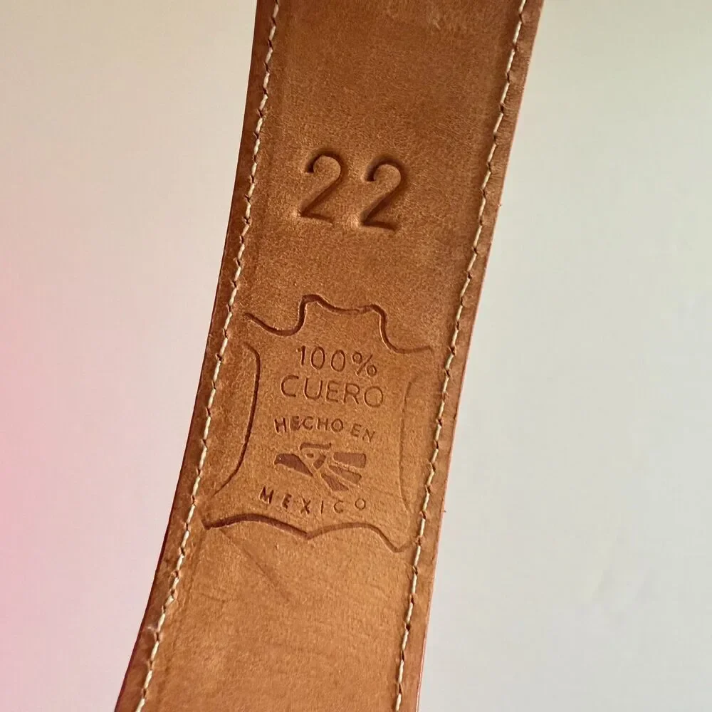 Crocodile Hornback Leather Kids Belt Mexico Buckle Adjustable Unisex Exotic 32